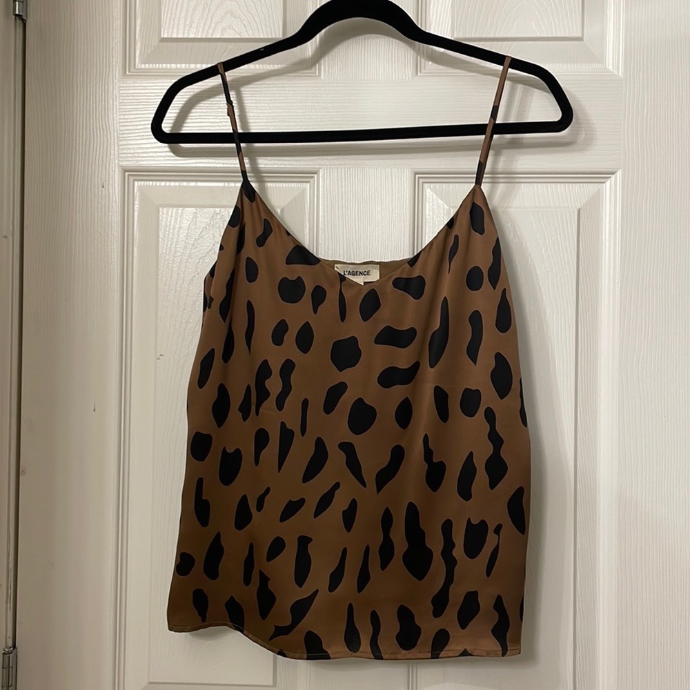 L AGENCE top size small caramel/ black